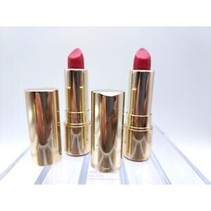 LOT OF 2 CLARINS Joli Rouge Brillant Lipstick 27 HOT FUCHSIA